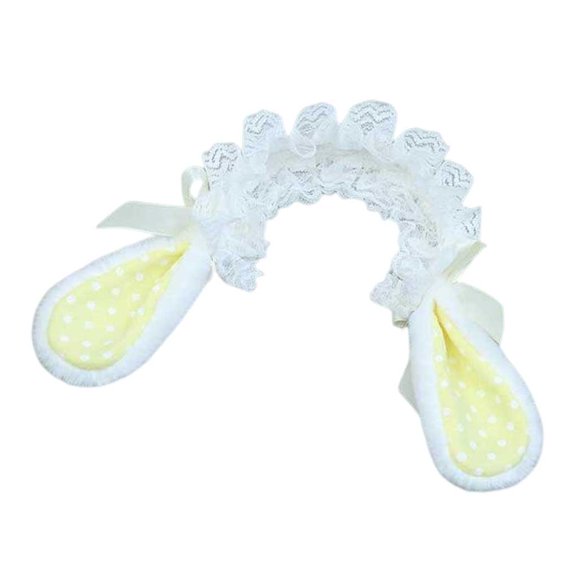 Vogacara Pieza reemplazada Suministros para muñecas Diadema de encaje Resistencia al desgaste multicolor Ropa de muñecas de gran resiliencia Tamaño Muñecas y casas de muñecas Amarillo Vogacara FN011615-02