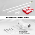 thumbnail image 2 of G128 Combo Pack: 6 Ft Tangle Free Spinning Flagpole (White) & Hong Kong Flag 3x5 Ft Printed 150D Polyester, Brass Grommets (Flag Included) Aluminum Flag Pole, 2 of 9