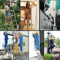 thumbnail image 6 of 6+7 Step Ladder Telescoping Ladder 6.5FT Portable Multi-Purpose Folding Ladder Aluminum Heavy Duty Extension Telescopic Ladder Convenient Handgrip Widened Pedal Safety Lock 330lb Max Load Easy to Use, 6 of 18