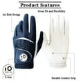 thumbnail image 4 of FINGER TEN Golf Gloves Men Left Hand Right Leather with Ball Marker Color Pack, Mens Golf Glove All Weather Grip, 4 of 4
