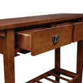 thumbnail image 4 of Leick Furniture Table à Vin en Bois avec Tiroirs de Rangement en Chêne Roux, 4 of 5