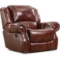 thumbnail image 5 of Cambridge Telluride 3-Piece Living Room Set with Sofa, Glider Console Loveseat and Rocker Recliner in 100% Genuine Oxblood Leather, 98528A3PC-OB, 5 of 5