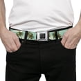 thumbnail image 3 of Buckle-Down Belt, Seatbelt Buckle Belt, Palm Trees Swaying Tan Teal, 34 to 52 Inches, 3 of 9