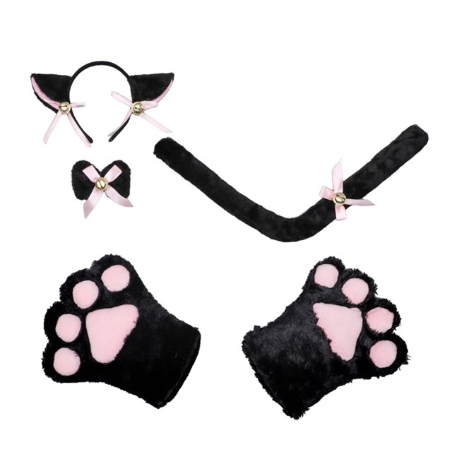 Conjunto De Cosplay De Gato Con Orejas De Cola De Gatito Dibujos Animados Ropa De Juego De Rol Cómoda Suministros De Fiesta Para Halloween Navidad N.° 3 Minnieouse AP007716-02