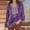 Purple, variant on Women's Fall Velvet Tops Casual Long Sleeve Vintage Print Blouse Loose V Neck Boho Floral Velour Pullover Top