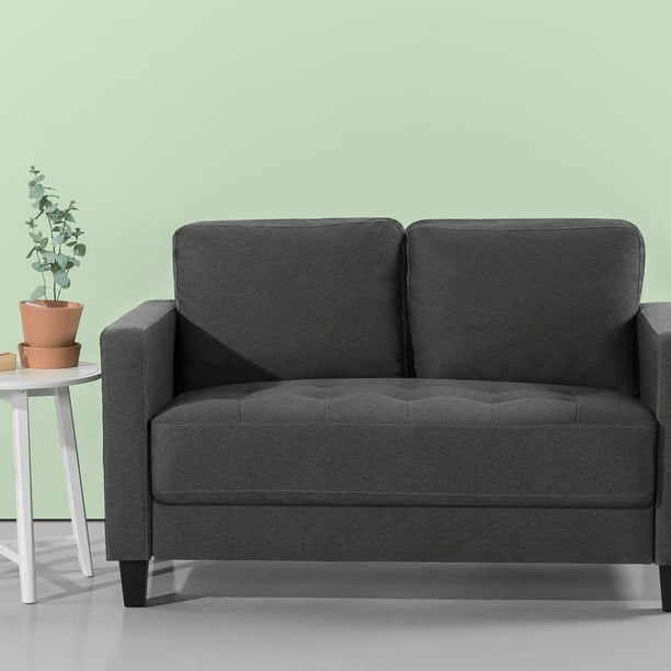 Zinus Sunny Loveseat Steel Grey Walmart Com Walmart Com