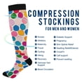 thumbnail image 2 of FORMRS Womens Knee High Socks Casual Long Thick Travel Daily Wear, 1 Pair, Watercolor Circles, 2 of 6