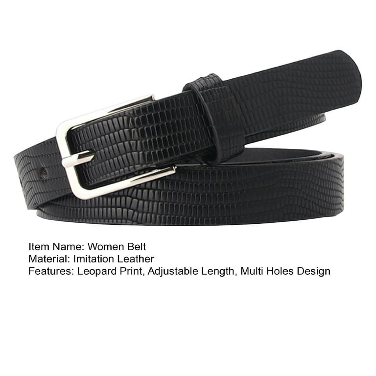 Kuorak Women Thin Belt Zebra Leopard Print Faux Leather Kuorak Women Thin Belt Zebra Leopard Print Faux Leather