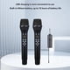 thumbnail image 4 of Micrófono Inalámbrico de Doble Canal UHF, Conjunto de Micrófono Dinámico de Mano con Receptor Recargable para Karaoke en Escenario, 4 of 5