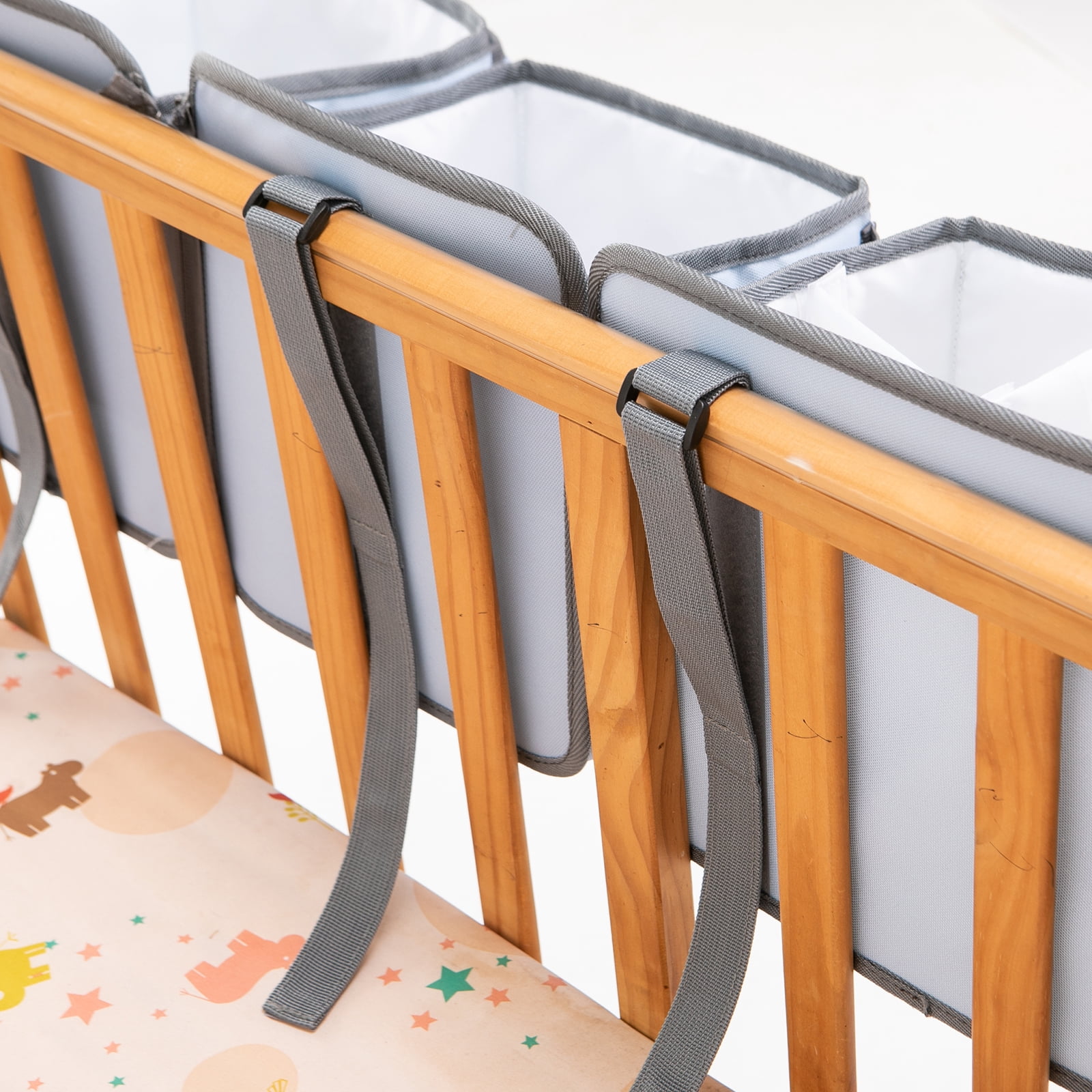 Baby Stroller Organizer Bag Bedside Caddy Diaper Storage Bin Hanging Storage Bag for Baby Bed/Baby Cart