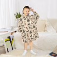 thumbnail image 5 of Wearable Blanket Hoodie for Kids Snowman and Deer Flannel Hooded Blanket with Pockets and Sleeves Suitable for Boys and Girls, 5 of 7