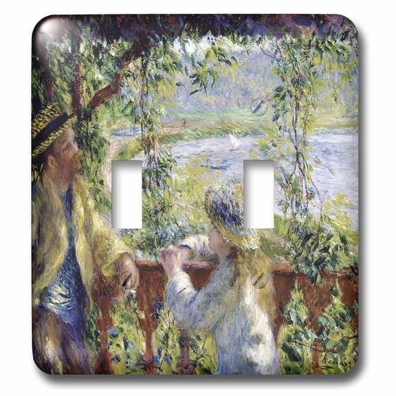 3dRose, Renoirs Painting By The Water, double toggle switch