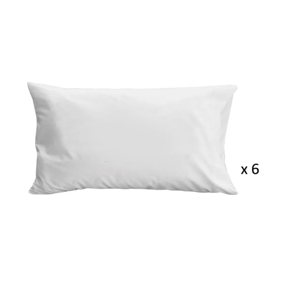 6 Fundas Hoteleras para almohada de algodón tamaño Estandar Du Vló Funda para almohada