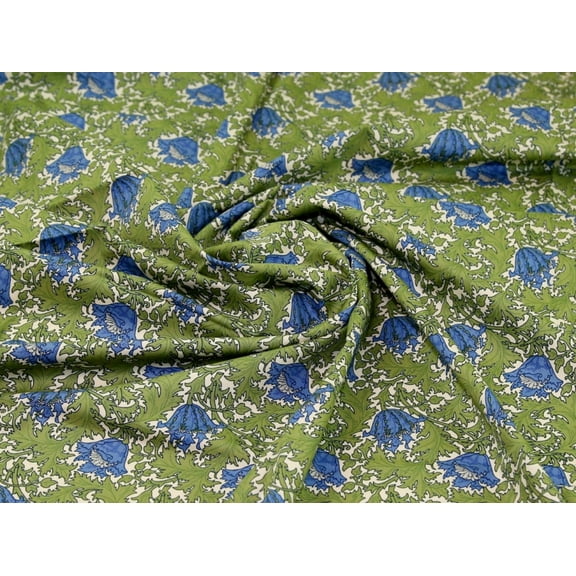 Minerva 100% Cotton Poplin Fabric Sage & Delph - per yard