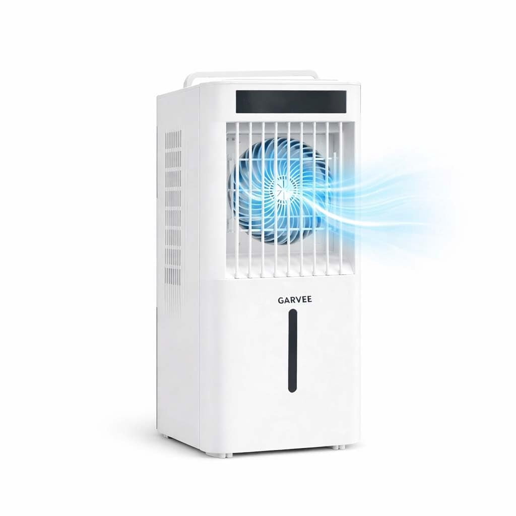 2.6Gal Portable Air Conditioners, 3-in-1 Swamp Cooler with HEPA Filter, Remote Control, 6 Speeds & 3 Modes, Quiet Operation for Rooms Up to 450 Sq Ft, 24-Hour Timer, 360° Swivel Casters