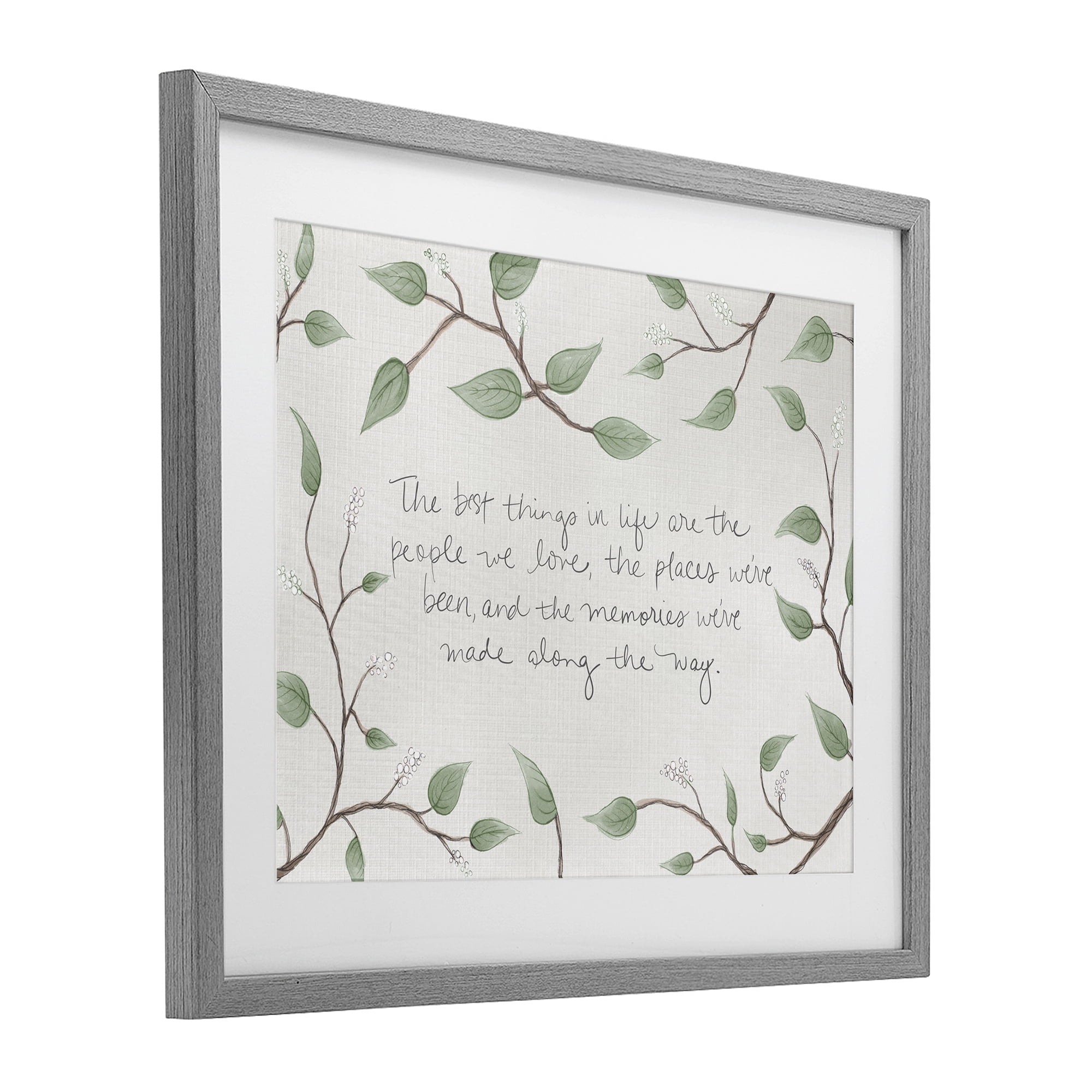Stupell Industries The Best Things In Life Gray Framed Print Under Glass, design by SD Graphics Studio