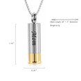 thumbnail image 2 of Constantlife Engraved Cylinder Pendant Personalized Cremation Jewellery Urn For Ashe Necklace for Mom, 2 of 4
