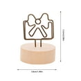 thumbnail image 1 of pdqouc Wooden Card Holders Wire Shape Table Photo Holder for Wedding Party Gatherings office Desk Versatile Desk Accessory for a touch of Class and Organization, 1 of 4