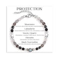thumbnail image 5 of Amazonite & Moonstone Inspirational Beaded Bracelet - "Braver Stronger Loved" Gift with Sentiment Card, 5 of 5