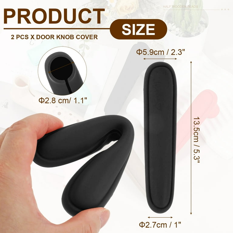 Uxcell 2 Pcs Door Handle Covers, Silicone Safety Doors Knob Handle  Protector Covers Anti-Collision Soft Doors Pull Cover for Bedrooms  Bathrooms Offices, Black - Walmart.com
