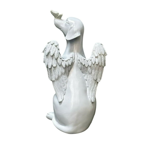 EGNMCR Room Decor, Home Decor Angel Beauty Dog On Wing Adorable Commemorative Statue For The Home Or Outdoor Garden Gift Father's Day Angel Winged Dogs