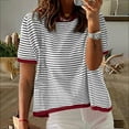 thumbnail image 2 of Xihbxyly Womens Summer Top Womens Tops Short Sleeve Crewneck T Shirts Dressy Lightweight Soft Casual Summer Tops Fashion Loose Fit Plus Size Tops, 2 of 6