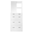 thumbnail image 2 of Shoe Cabinet with 3 Flip Drawers, Multifunctional Hall Tree with Mirror, Freestanding Entryway Shoe Rack with 6 Hanging Hooks, 2 of 8