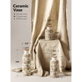 thumbnail image 3 of LE TAUCI Vases, 9.8" & 7.3" & 5.0" Ceramic Vases, Ivory Green & Brown Floral Vase for Home Decor, Vintage Farmhouse Decorative Flower Vases for Table, Bookshelf, Living Room, Bedroom & Entryway, 3 of 9