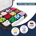 thumbnail image 2 of Daily Travel Moisture Proof Pill Case with Extra Large Compartment Pill Organizer with Secu Buckles Large Supplement Box for Vitamin with Removable Dividers (), 2 of 8