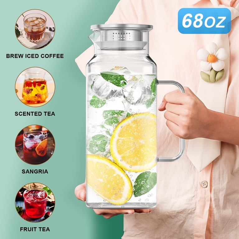 Xueyu 68oz Glass Pitcher with Stainless Steel Lid photo 2