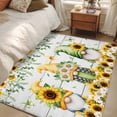 thumbnail image 4 of Spring Gnomes Area Rugs 2.7'x5', Washable Small Throw Rugs for Kitchen Bedroom, Botanical Yellow Flowers Leaves Wooden Plank Indoor Outdoor Rug Non-Slip Low Pile Carpet Runner Reversible Floor Mats, 4 of 8