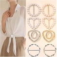 thumbnail image 7 of Triani 4Pcs Scarf Ring Clip -T-shirt Ties Clips Fashion Metal Round Circle Shirt Clip Buckle Metal Scarf Rings and Slides for Scarves for Loose Clothes Scarf(4 Style, Rose Gold), 7 of 7