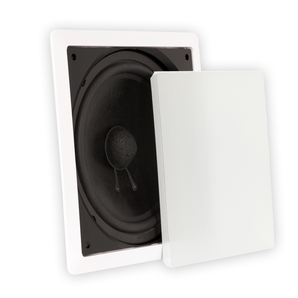 Theater Solutions TS1000 Flush Mount Passive 10" Subwoofer Speaker Wall 4 Pack - image 2 of 5