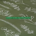 thumbnail image 6 of Floral Sage Green Calking Size Sheet Sets - White Gingko Leave Print Plant Printed Bedding Sheets Queen Size Bed Extra Soft and Breathable 4pcs Deep Pockets Bed Sheets, 6 of 7