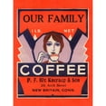 thumbnail image 2 of Retrolabel 15x18 Gold Ornate Wood Framed with Double Matting Museum Art Print Titled - Our Family Coffee, 2 of 4