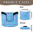 thumbnail image 2 of Haosy Blue Stripes with Cute Flowers Golf Mallet Putter Cover Strong Magnetic Leather Golf Club Headcover Closure, 2 of 7
