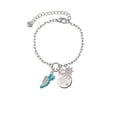 thumbnail image 2 of Delight Jewelry Silvertone Running Shoe Teal Silvertone Discover Dream Explore Zoey Charm Bracelet, 6.5+2" Extender, 2 of 4