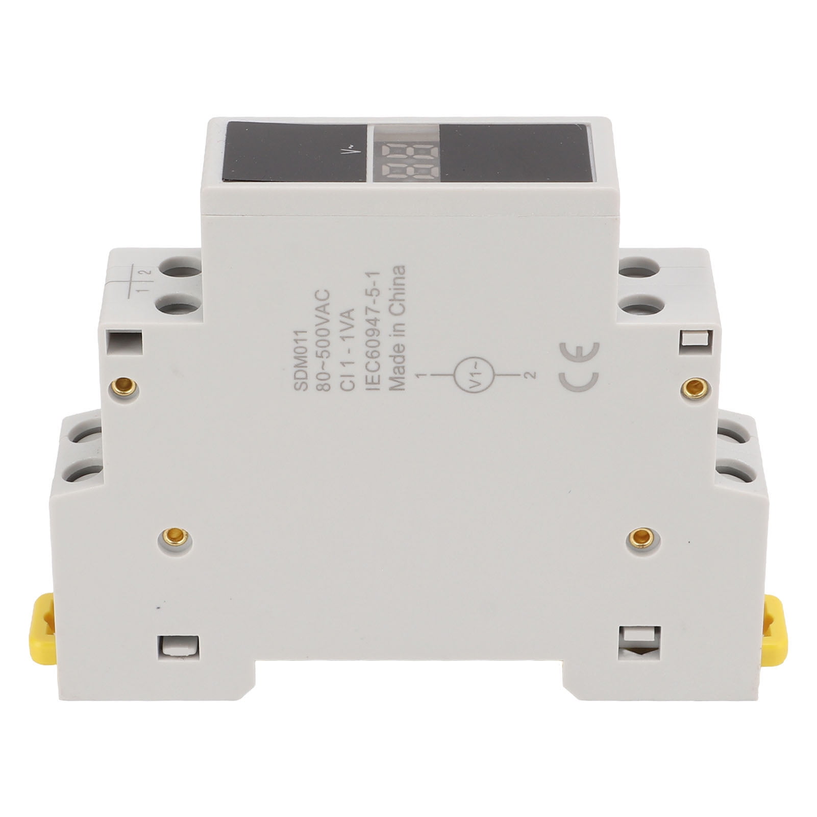 Single Phase Voltage Meter, Digital Display Precise Voltmeter DIN Rail