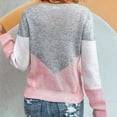 thumbnail image 4 of Suéter de cuello redondo para mujer, camiseta holgada de manga larga con cuello redondo, blusa para mujer, 4 of 4