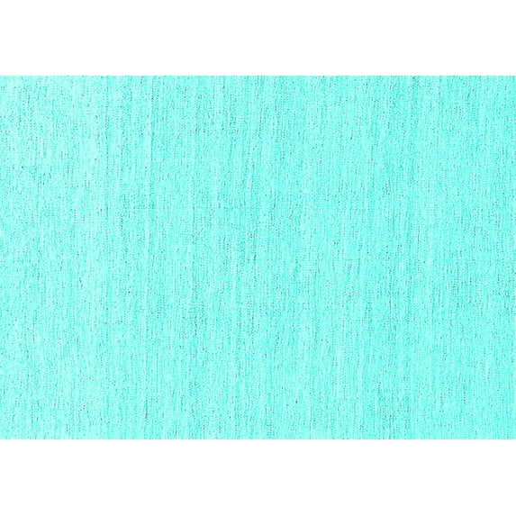 Ahgly Company Indoor Rectangle Solid Turquoise Blue Modern Area Rugs, 4' x 6'