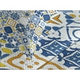 thumbnail image 4 of Ambesonne Yellow and Blue Quilted Bedspread Set 3 Pcs, Mosaic Azulejo, King Size, Violet Blue Mustard, 4 of 5