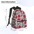 thumbnail image 4 of Daiia Tomato School Backpack for Men Women, Unisex Large Waterproof Bookbag Schoolbag Casual Daypack for High School/College/Teens/Travel/Work Black, 4 of 8