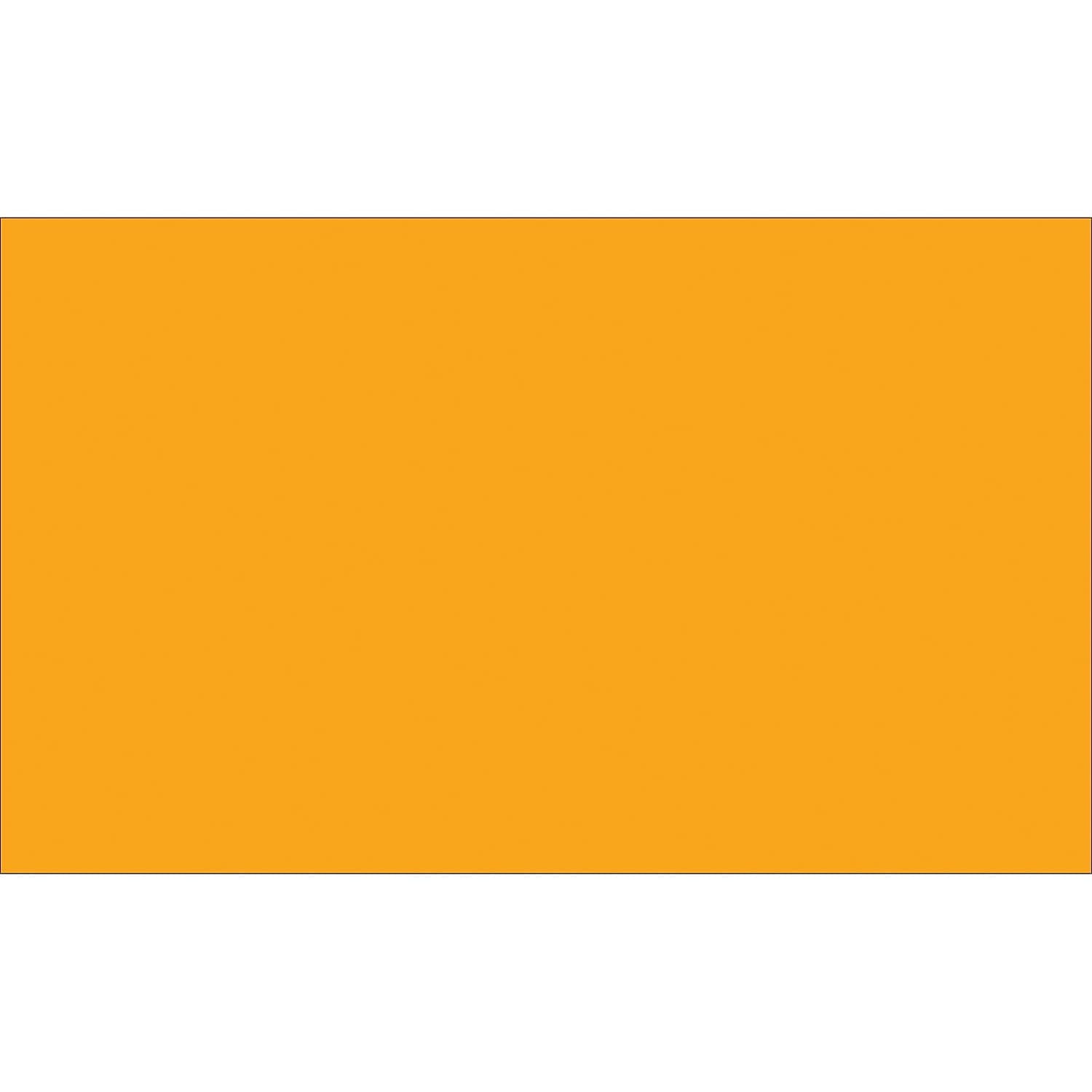 Tape Logic Inventory Rectangle Labels 3' x 5' Fluorescent Orange 500/Roll DL632H
