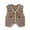 #458 Khaki, variant on Women's Floral Crochet Vest Hollow Out Open Front Vintage Boho Lace Button Sleeveless Crochet Knit Cardigan ,Beige