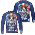 thumbnail image 3 of Patriotic Border Collie Celebrates 4th of July All Over Print 3D Sweatshirt Unisex Merch Borders Dog Lovers Gifts Idea - 02009, 3 of 6