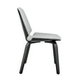 thumbnail image 3 of Brinley Gray Faux Leather and Black Wood Dining Room Accent Chair, 3 of 10