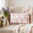 thumbnail image 4 of Easter Bunny Cottons Velvet Throw Pillow Cover Home Decorative Pillow Ambience Living Room Sofa Cushion Cover, 4 of 6