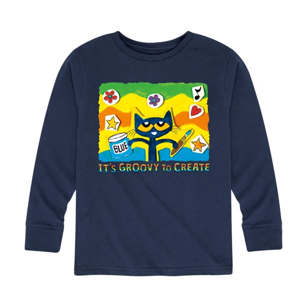 Pete The Cat Groovy To Create Toddler And Youth Long Sleeve Graphic