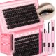 thumbnail image 1 of Kit de extensión de pestañas Eefofnn Full Lash 240 piezas 80D+100D D-Curly, 1 of 7