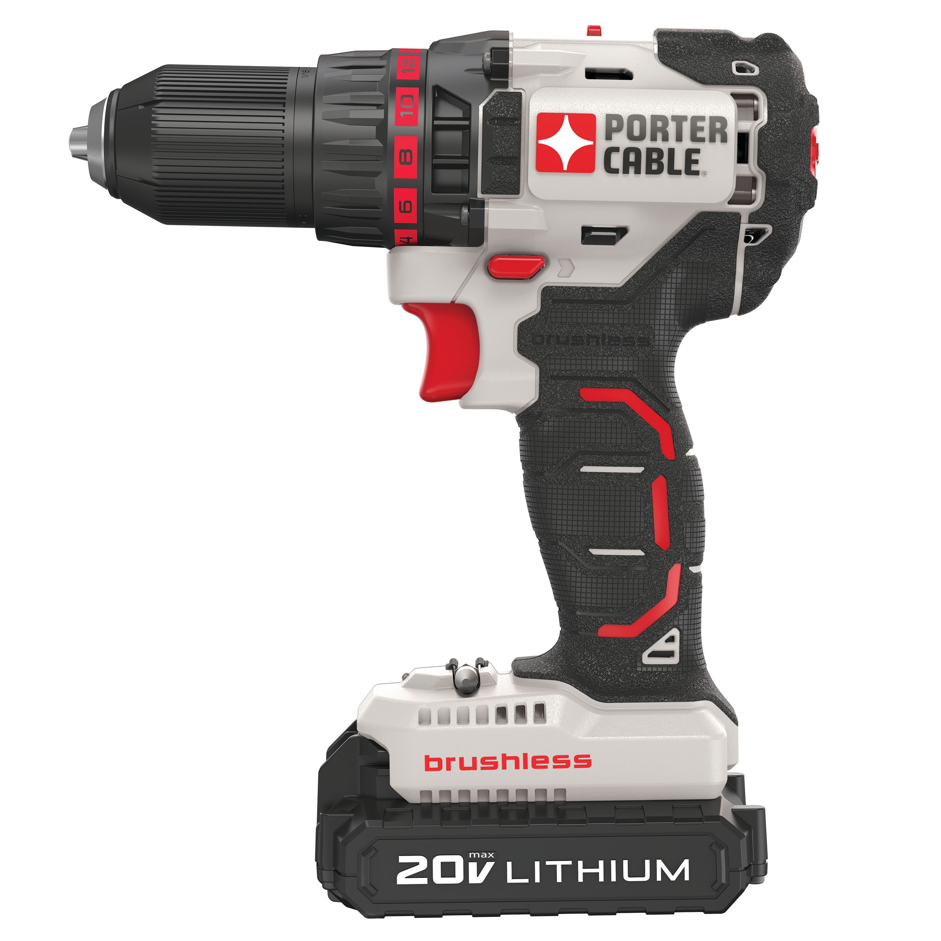 PORTER CABLE 20 Volt Max Lithium Ion Brushless Compact Cordless Drill PCC608LB Walmart